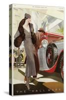 Elegantly Dressed Lady at the Motor Show, Olympia, London-null-Stretched Canvas