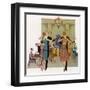 Elegantly Dressed People Dancing-null-Framed Art Print