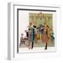 Elegantly Dressed People Dancing-null-Framed Art Print
