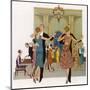 Elegantly Dressed People Dancing-null-Mounted Art Print