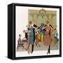 Elegantly Dressed People Dancing-null-Framed Stretched Canvas