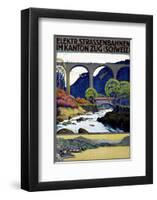 Elekktr Strassenbahnen im Kanton Zug-Ernst Emil Schlatter-Framed Art Print