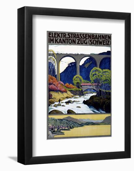 Elekktr Strassenbahnen im Kanton Zug-Ernst Emil Schlatter-Framed Art Print