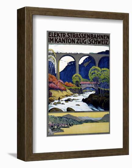 Elekktr Strassenbahnen im Kanton Zug-Ernst Emil Schlatter-Framed Art Print