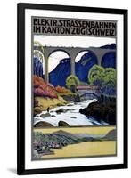 Elekktr Strassenbahnen im Kanton Zug-Ernst Emil Schlatter-Framed Art Print