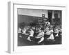 Elementary School Girls Learning Sewing-null-Framed Premium Photographic Print