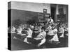 Elementary School Girls Learning Sewing-null-Stretched Canvas