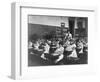 Elementary School Girls Learning Sewing-null-Framed Photographic Print