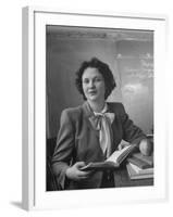 Elementary School Teacher Marjorie Llewellyn-Nina Leen-Framed Premium Photographic Print