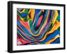 Elements of Microcosm Series. Backdrop Design of Colorful Painted Texture for Works on Organic Desi-agsandrew-Framed Art Print