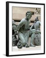 Eléments provenant du Monument à la gloire de Louis XIV. Les Quatre Nations vaincues-Martin Desjardins-Framed Giclee Print