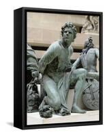 Eléments provenant du Monument à la gloire de Louis XIV. Les Quatre Nations vaincues-Martin Desjardins-Framed Stretched Canvas