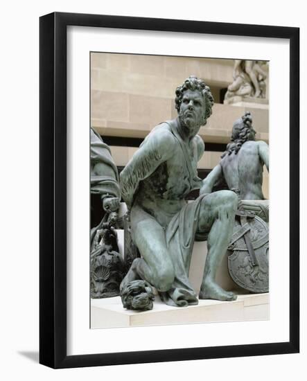 Eléments provenant du Monument à la gloire de Louis XIV. Les Quatre Nations vaincues-Martin Desjardins-Framed Giclee Print