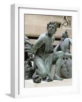 Eléments provenant du Monument à la gloire de Louis XIV. Les Quatre Nations vaincues-Martin Desjardins-Framed Giclee Print