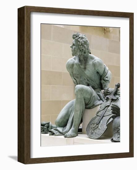 Eléments provenant du Monument à la gloire de Louis XIV. Les Quatre Nations vaincues-Martin Desjardins-Framed Giclee Print