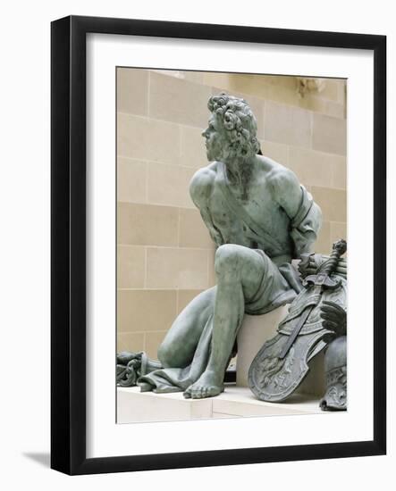 Eléments provenant du Monument à la gloire de Louis XIV. Les Quatre Nations vaincues-Martin Desjardins-Framed Giclee Print