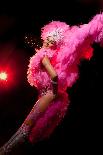 Cabaret Dancer Over Dark Background-Elena Efimova-Laminated Photographic Print
