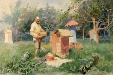 At the Bee Yard, 1890-Elena Petrovna Samokish-Sudkovskaya-Stretched Canvas