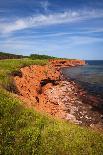 Red Cliffs of Prince Edward Island Atlantic Coast in Green Gables Shore, Pei, Canada.-elenathewise-Photographic Print