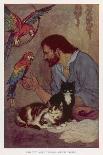 Robinson Crusoe with His Parrots and Cats-Elenore Plaisted Abbott-Stretched Canvas