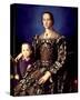 Eleonora of Toledo with her Son Giovanni de Medici-Agnolo Bronzino-Stretched Canvas