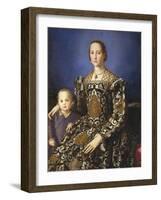 Eleonora of Toledo with Her Son-Agnolo Bronzino-Framed Giclee Print