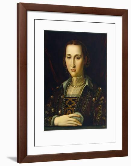 Eleonora Von Toledo-Angelo Bronzino-Framed Collectable Print