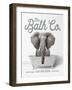 Elephant 25 Cents per Soak-lettered & lined-Framed Art Print