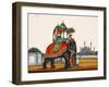 Elephant and a Mosque, from Thanjavur, India-null-Framed Giclee Print