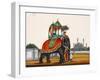 Elephant and a Mosque, from Thanjavur, India-null-Framed Giclee Print