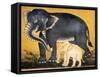 Elephant and Calf, Page from a Manuscript on Elephant Training-null-Framed Stretched Canvas