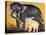 Elephant and Calf, Page from a Manuscript on Elephant Training-null-Stretched Canvas