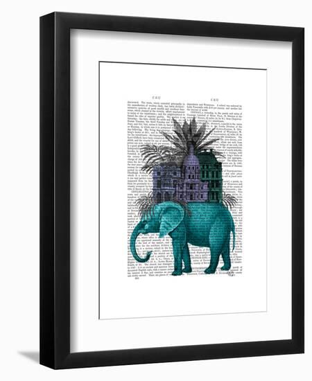 Elephant and Citadel-Fab Funky-Framed Art Print