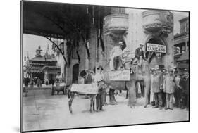 Elephant and Donkey in Luna Park-null-Mounted Premium Giclee Print