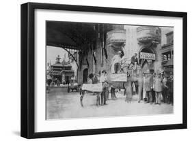 Elephant and Donkey in Luna Park-null-Framed Art Print