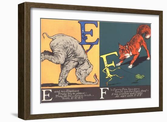 Elephant and Fox-null-Framed Art Print