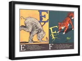 Elephant and Fox-null-Framed Art Print