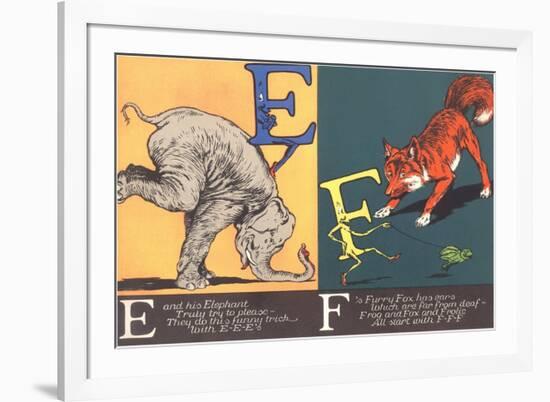 Elephant and Fox-null-Framed Premium Giclee Print