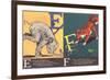 Elephant and Fox-null-Framed Premium Giclee Print