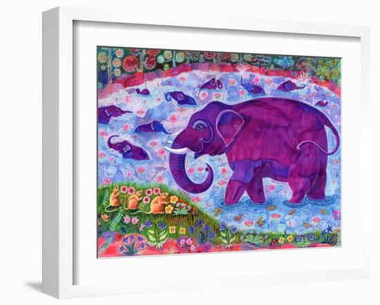 Elephant and mice, 1998,-Jane Tattersfield-Framed Giclee Print