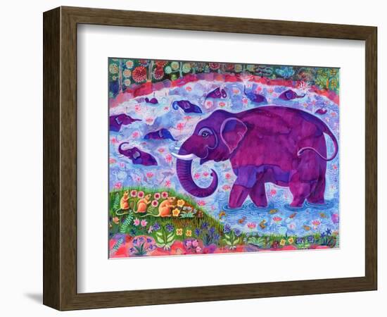 Elephant and mice, 1998,-Jane Tattersfield-Framed Giclee Print