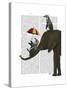 Elephant and Penguin-Fab Funky-Stretched Canvas