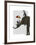 Elephant and Penguin-Fab Funky-Framed Art Print