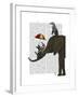 Elephant and Penguin-Fab Funky-Framed Art Print