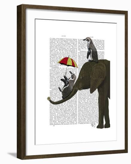 Elephant and Penguin-Fab Funky-Framed Art Print