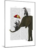 Elephant and Penguin-Fab Funky-Mounted Art Print