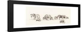 Elephant and Rhino, 2014-Francesca Sanders-Framed Giclee Print