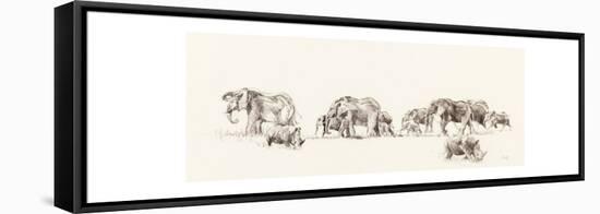Elephant and Rhino, 2014-Francesca Sanders-Framed Stretched Canvas