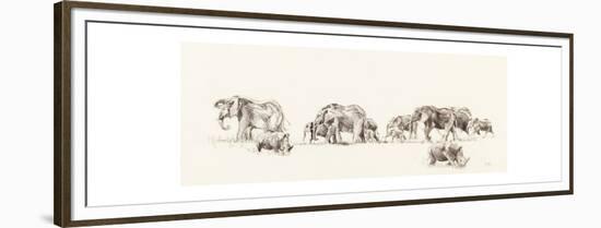 Elephant and Rhino, 2014-Francesca Sanders-Framed Premium Giclee Print