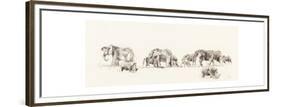 Elephant and Rhino, 2014-Francesca Sanders-Framed Premium Giclee Print